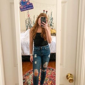 Aeropostale ripped skinny jeans